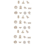 VILLCASE 300 Pcs Child Festive Unfinished Graffiti Wooden Chip Paper Cut Decorations Wood Chips Halloween Graffiti Sawdust Wood Embellishments for VILLCASE