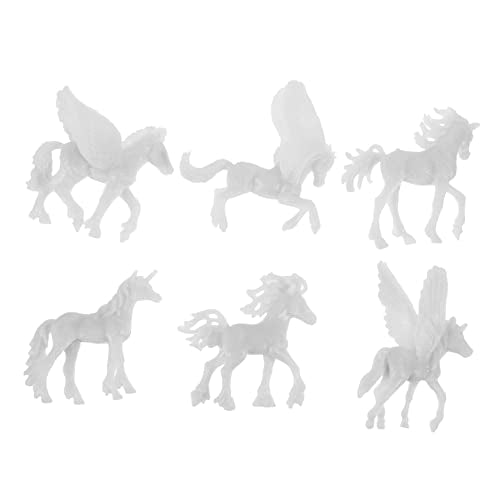 Tofficu 6pcs Animal Model Unicorn Painting Kit Animal DIY Painting Drawing Unicorn Toys Unicorn Embellishments Unfinished Unicorn Figurines Unicorn Tofficu
