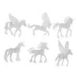 Tofficu 6pcs Animal Model Unicorn Painting Kit Animal DIY Painting Drawing Unicorn Toys Unicorn Embellishments Unfinished Unicorn Figurines Unicorn Tofficu