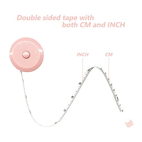 GDMINLO 3 Pack Tape Measure Measuring Tape for Body Fabric Sewing Tailor Cloth Knitting Craft Weight Loss Measurements Retractable 60-inch 1.5 Meter, GDMINLO