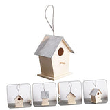 BESPORTBLE Outdoor Bird House Unfinished Wood Birdhouse Decorative Bird House Outside Bird House Bird Nest Desktop Ornament Wooden Bird House Bird BESPORTBLE