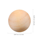 KALLORY Unfinished Wooden Round Balls, 100pcs Natural Small Wood Balls 12mm Gnome Gnome Noses Loose Wooden Beads for DIY Crafts Jewelry Making Art KALLORY