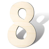 GDGDSY 14 Inch Blank Wood Number 8 Unfinished Wooden Number Sign Large Number 8 for Birthday Graduation DIY Craft Art Decoration Party Decoration. GDGDSY