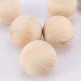 ZOENHOU 25 Pieces 2 Inch Wooden Round Ball, Unfinished Natural Wooden Ball Wood Craft Balls Small Wooden Balls for Crafts and DIY Projects ZOENHOU