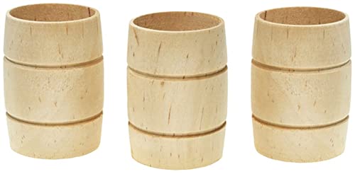 Multicraft Imports Mini Wood Barrel 35x25mm 3/Pkg- Multicraft Imports