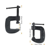 MUKCHAP 10 PCS 1 Inch C Clamp, Black Small C Clamps, Mini G Clamps for Woodworking, Metal Workpiece MUKCHAP