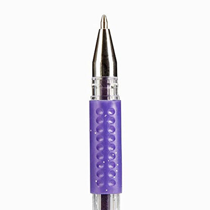 KINGART 400-30 Glitter Rollerball Gel Pens, 30 Sparkling Colors with  Soft-Grip Comfort, XL Ink Cartridge - More Ink, Great for All Ages,  Writing