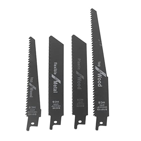 4Pcs Sabre Saw Blade Jigsaw Wood Pruning Saw Blade Sabre Saw Blade Cutter Reciprocating Cutting Tool Set Kit for Wood Plastic Metal Eujgoov