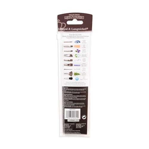 Royal & Langnickel Royal Zip N' Close Camel Flat 3-Piece Brush Set Royal & Langnickel