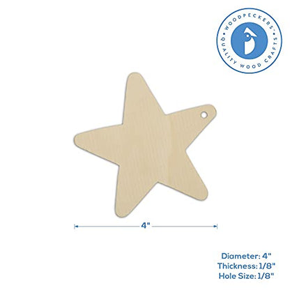 1-inch Wood Stars (bag of 10)