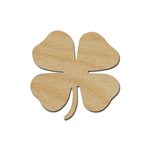 Clover Shape Unfinished Wood Shamrock Cut Outs 3" Inch 6 Pieces CLOV03-06 C - WoodArtSupply