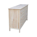 International Concepts Dresser with 6 Drawers, Unfinished IC International Concepts