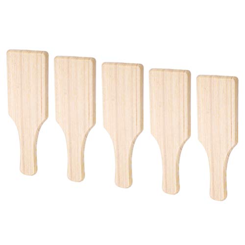 EXCEART Wood Carving Tools 5PCS Unfinished Wood Paddle Wood Board for Arts Crafts Sorority Fraternity Home Decoration Handmade Pottery Tool EXCEART
