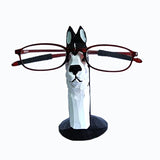 Red Dollar Handmade Wood Carved Animal Eyeglass Holder, Cute Sunglasses Display Stand, Nightstand Home Office Desk Decor, Christmas Holiday New Year Red Dollar