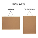 TooCust 16” x 24” Cork Boards for Walls with Frame, 1 Pack Small Wood Framed Bulletins Board Decorative Hanging Pin Board, Corkboards for Wall Notice TooCust