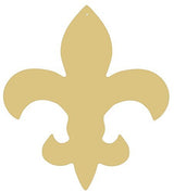 Fleur De Lis Cutout Unfinished Wood Derby Mardi Gras Door Hanger Wall Hanging MDF Shaped Canvas Style 1 (24") Diverse Woodworking