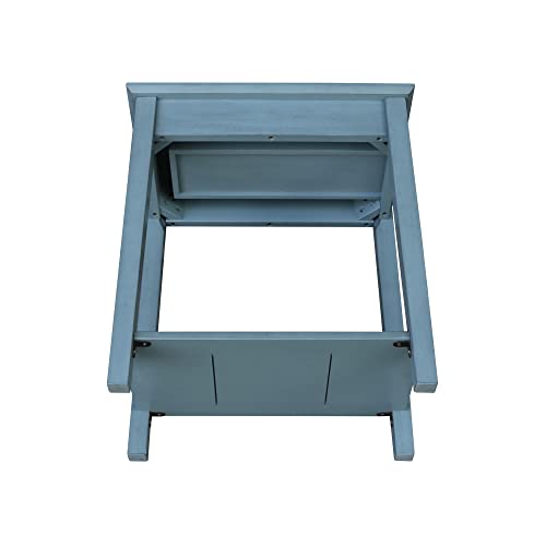 IC International Concepts International Concepts Narrow End Table, Ocean Blue - Antique Rubbed IC International Concepts