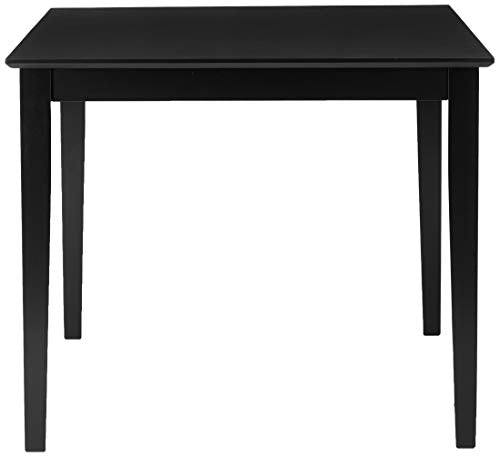 IC International Concepts Solid Wood Top Dining Table, Black