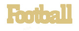 Word Football Cutout Unfinished Wood Sports Kids Room Coach Door Hanger MDF Shape Canvas Style 1 (12") Diverse Woodworking