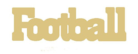 Word Football Cutout Unfinished Wood Sports Kids Room Coach Door Hanger MDF Shape Canvas Style 1 (12") Diverse Woodworking
