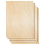 Plywood Sheet Board, A Grade, 16" x 12" x 1/8" inch, 3mm Thick, Pack of 5 Unfinished for Crafts Basswood by Craftiff Craftiff