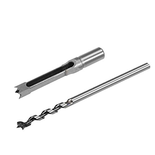 uxcell Square Hole Drill Bit, 1/2 Inch High-Carbon Steel Hollow Chisel Mortise Power Tool for Woodworking uxcell