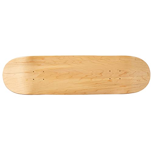 Moose Blank Skateboard Deck - Premium 7-Ply Maple Construction, Natural Wood, 8.0" Moose Skateboards