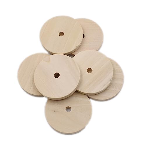 TEHAUX 1 Unfinished Wooden Cutouts Unfinished Wood Discs Unfinished Wood Circle Wood Cutouts for Crafts Circle Wood Chips Circle Wood Cutouts Wooden TEHAUX