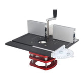 Router Lift with Top Plate, Aluminum Alloy, Universal Type for Woodworking Slotting Trimming Chamfering Table Top (Black) VBESTLIFE