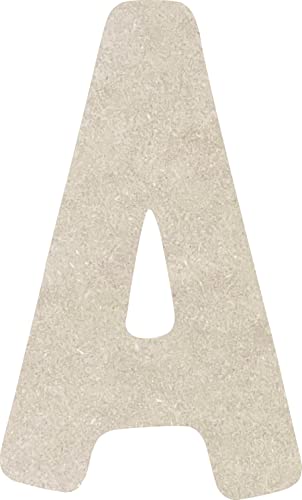 Wooden 5 Inch Letter A Unfinished Cutout, Blank Wood Letters for Crafts Paintable Kids Shapes, Rawles Font ABC Decorative NEXTCraft