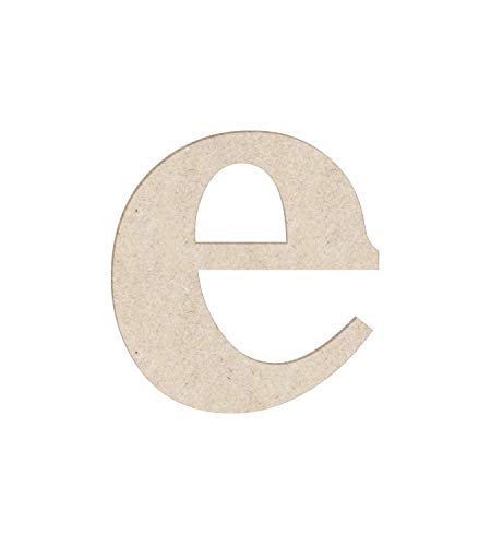 12" Lowercase Times Unfinished Wood Monogram Letter E (Sizes 12"-28") - WoodArtSupply