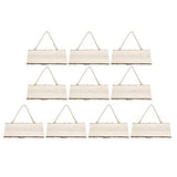 10pcs Unfinished Hanging Wood Signs, Blank Wood Sign Wood Plaque with Ropes for DIY Craft, Painting Writing HERCHR
