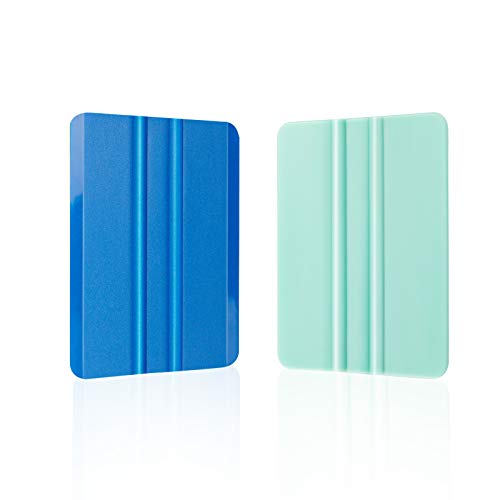 GIRAFVINYL Vinyl Scraper Weeding Tool for Vinyl 2 Pcs Blue Scraper & Mint Scrape, Decal Applicator Tool Vinyl Tools for Crafts GIRAFVINYL