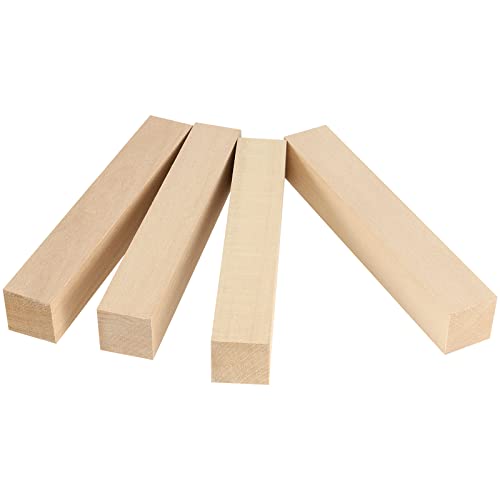 JAPCHET 12 Pieces 5 x 2 x 2 inch Basswood Carving Blocks, Natural Carving Blocks, Unfinished Basswood Blocks for Carving, Crafting and Whittling