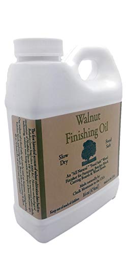 Chalk Mountain Brushes 16oz Walnut Oil Food Safe Finisher. Great for Wooden Utensils & Bowls. Preserve and Beautifies Unfinished Wood. 1 Pack Chalk Mountain Brushes