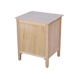 IC International Concepts Solid Wood Unfinished Nightstand IC International Concepts
