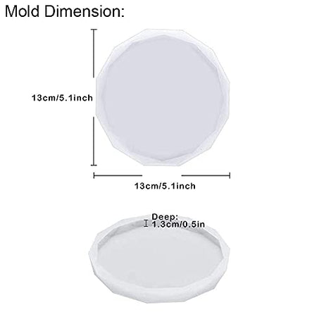 ResinWorld 6 Pack Geode Coaster Molds for Resin + 4 Pack Resin Coaster Molds, Diamond Edge Crystal Coaster Molds for Resin Casting ResinWorld