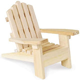 Multicraft Beach Adirondack Chair Miniature Wood for Dollhouses, Displays, Crafting, & DIY - 5 Inches - Set of 4, Brown, Medium Multicraft