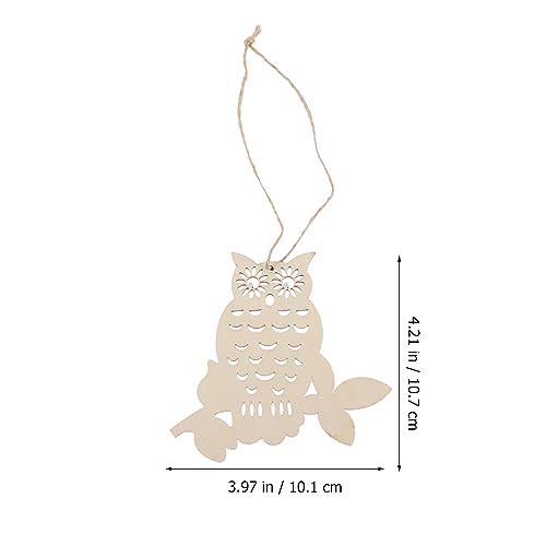 SEWACC 1 Set owl Wood Chips Halloween Decor Halloween Supplies Owl Wood Slices Unfinished Wood Chips DIY Wood Boards Halloween Adorn Wood Decor DIY SEWACC