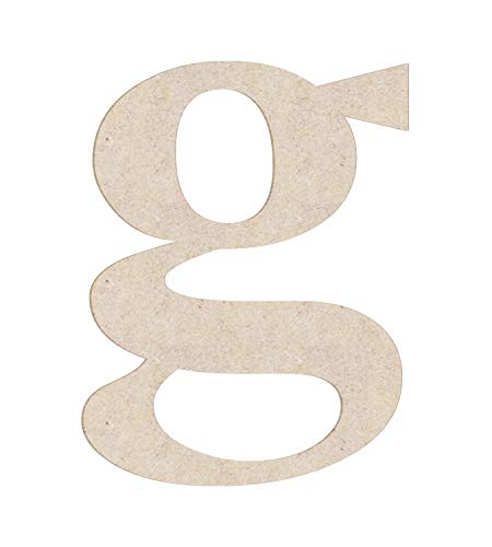 18" Lowercase Times Unfinished Wood Monogram Letter G (Sizes 12"-28")