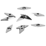 Ci4 Diamond Tungsten Carbide Replacement Cutter Inserts Planer Knives with Radius Point fit for DIY Wood Lathe Turning Detailer Tools Kit or Asieg Tool