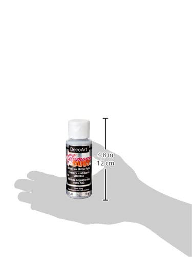 DecoArt Glamour Dust 2-Ounce Silver Bling Glitter Paint - WoodArtSupply