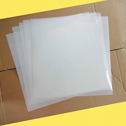 BANLTRE 12 Sheets 7.5 mil Mylar Sheet 12 x 12 inch Milky Translucent PET Blank Stencil Making Sheet for Cricut, Silhouette, Cut Tool Template - WoodArtSupply