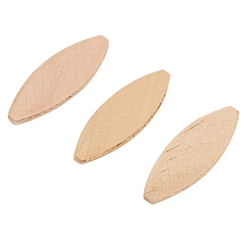 143 100Pcs Wood Biscuits Woodworking DIY Tenoning Biscuit Joiner Beech Dowel Cork Pieces for Splicing Wood Boards After Tenoning Machine(0#) - WoodArtSupply