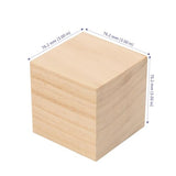 SOUJAP 10 PCS 3 Inch Unfinished Wood Cubes Bulk, Natural Square Wooden Blocks, Small Blank Wood Craft Cubes for Art Making Decorating DIY SOUJAP