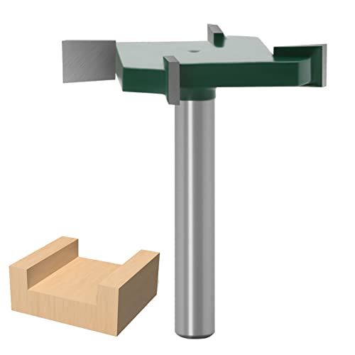 WSOOX CNC Spoilboard Surfacing Router Bit, 1/4 Inch Shank Slab Flattening Planing Bits 40mm Cutting Diameter Carbide Planer Bit, 1/4 Inch Cutting WSOOX