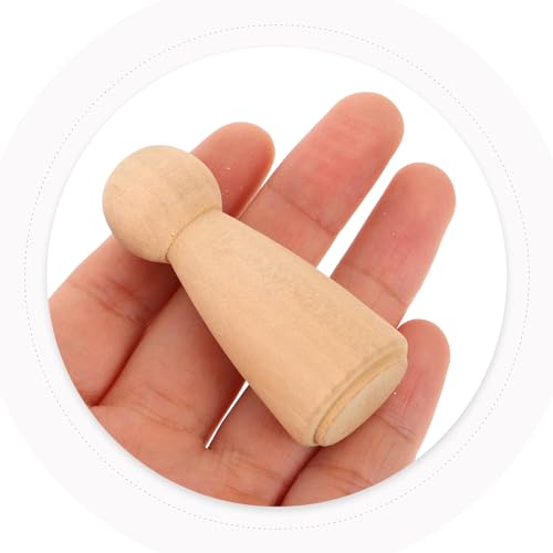 ULTNICE 20PCS Wooden Peg Doll Unfinished Wooden People Bodies Angel Dolls for DIY Craft