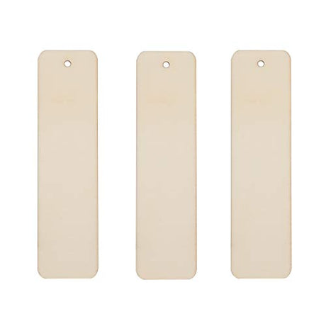 JANOU Rectangle Wood Crafts DIY Blank Hanging Gift Tags Ornaments with Ropes Wedding Birthday Party Decoration Pack 20pcs JANOU