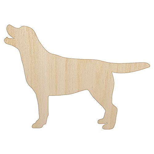 Labrador Retriever Dog Solid Unfinished Wood Shape Piece Cutout for DIY Craft Projects - 1/8 Inch Thick - 4.70 Inch Size - WoodArtSupply