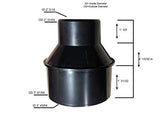 Dust Collection Cone Reducer 4-Inch to 2 1/2-Inch plus 5 Vacuum Hose Adapters Fits 1 1/16 to 1 3/4 inches Includes Shop Vac Adapter 2 1/2 to 1 1/4 Mountain Trades